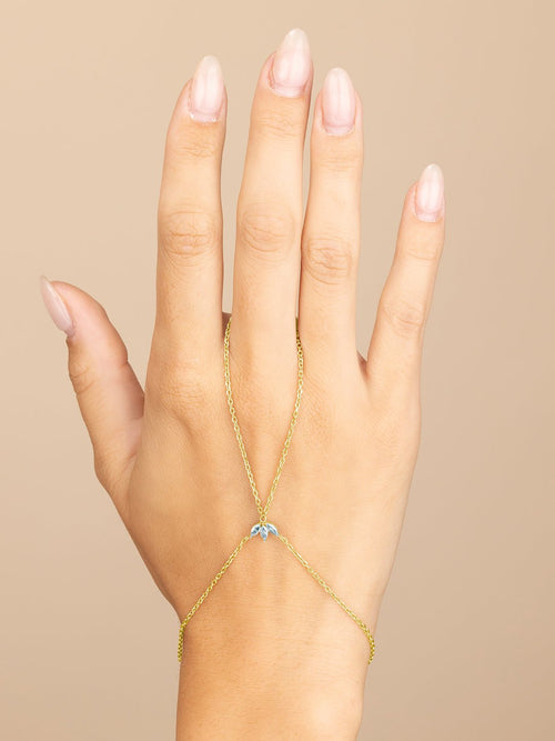Amari Lotus CZ Hand Chain