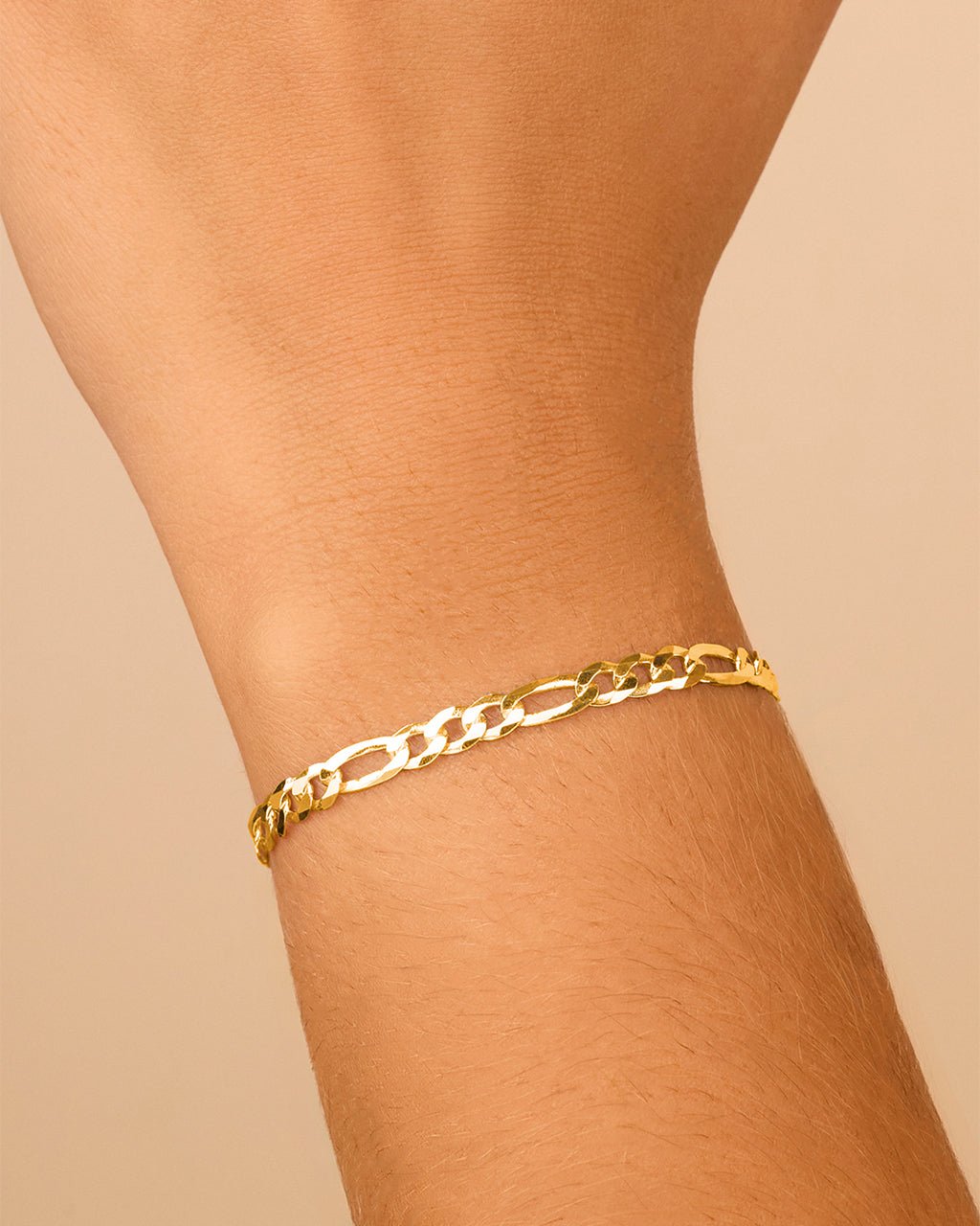 Dainty Sterling Silver Figarro Chain Bracelet