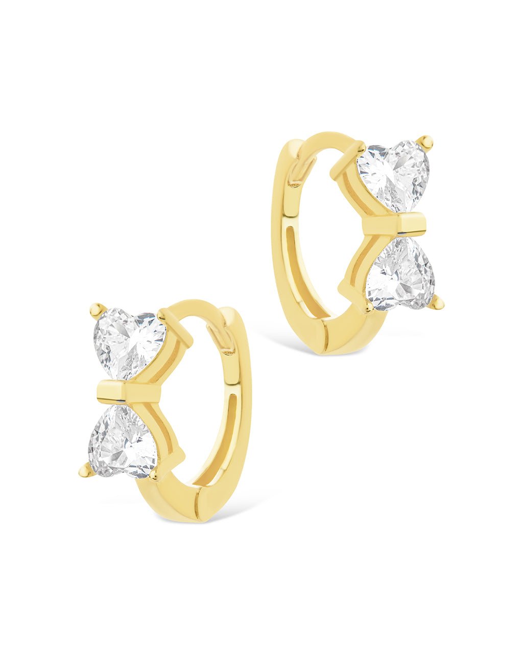 Sterling Silver Ravenna CZ Micro Hoop Earrings