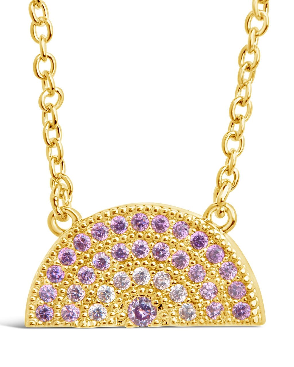 Rainbow CZ Pendant Necklace