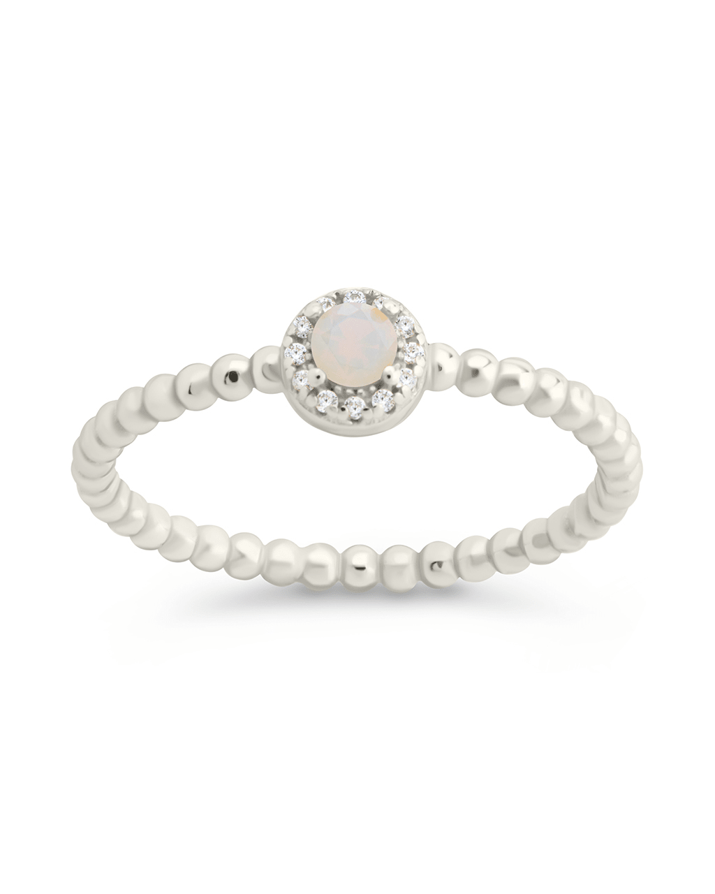 Sterling Silver Layla Opal Textured Ring